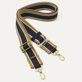 The Crossbody Strap in Khaki Stripe.