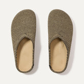 The Casual Clog in Toffee Raffia-Knit shown from the top.