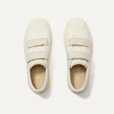 The Kids Strap Sneaker in Vanilla Ice shown from the top.
