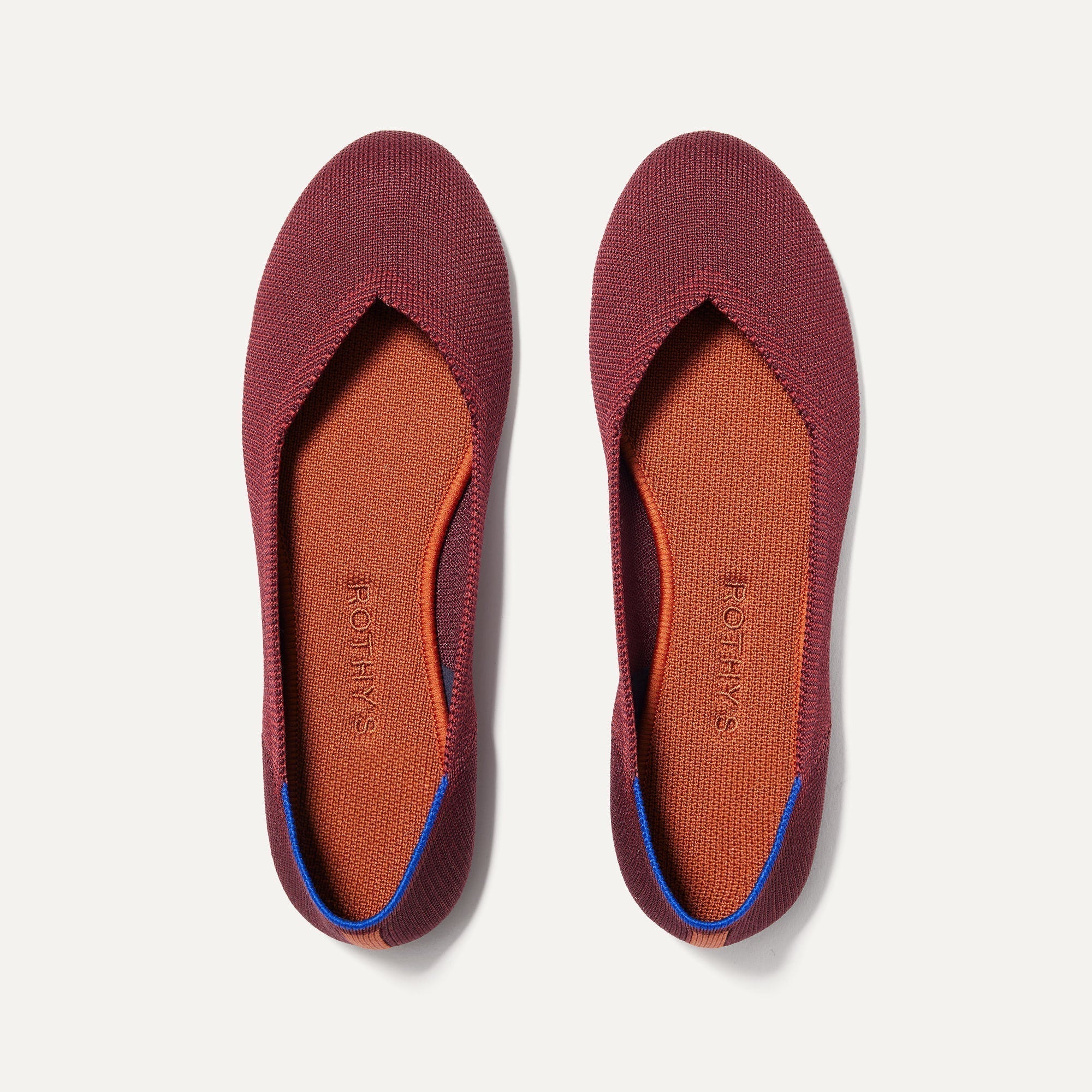 The Flat in Malbec Red shown from the top. 