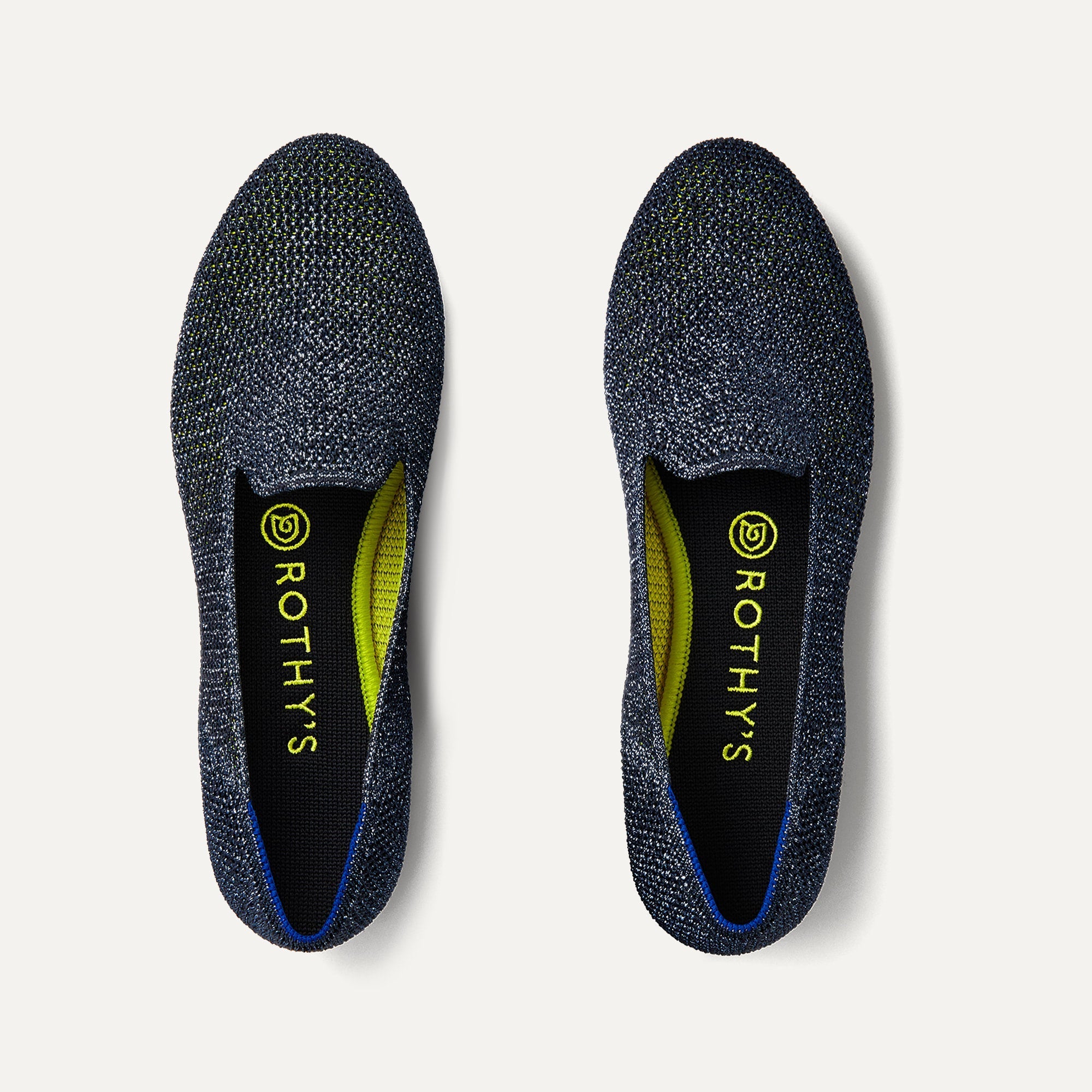 The Loafer in Metallic Lattice Stitch shown from the top. 