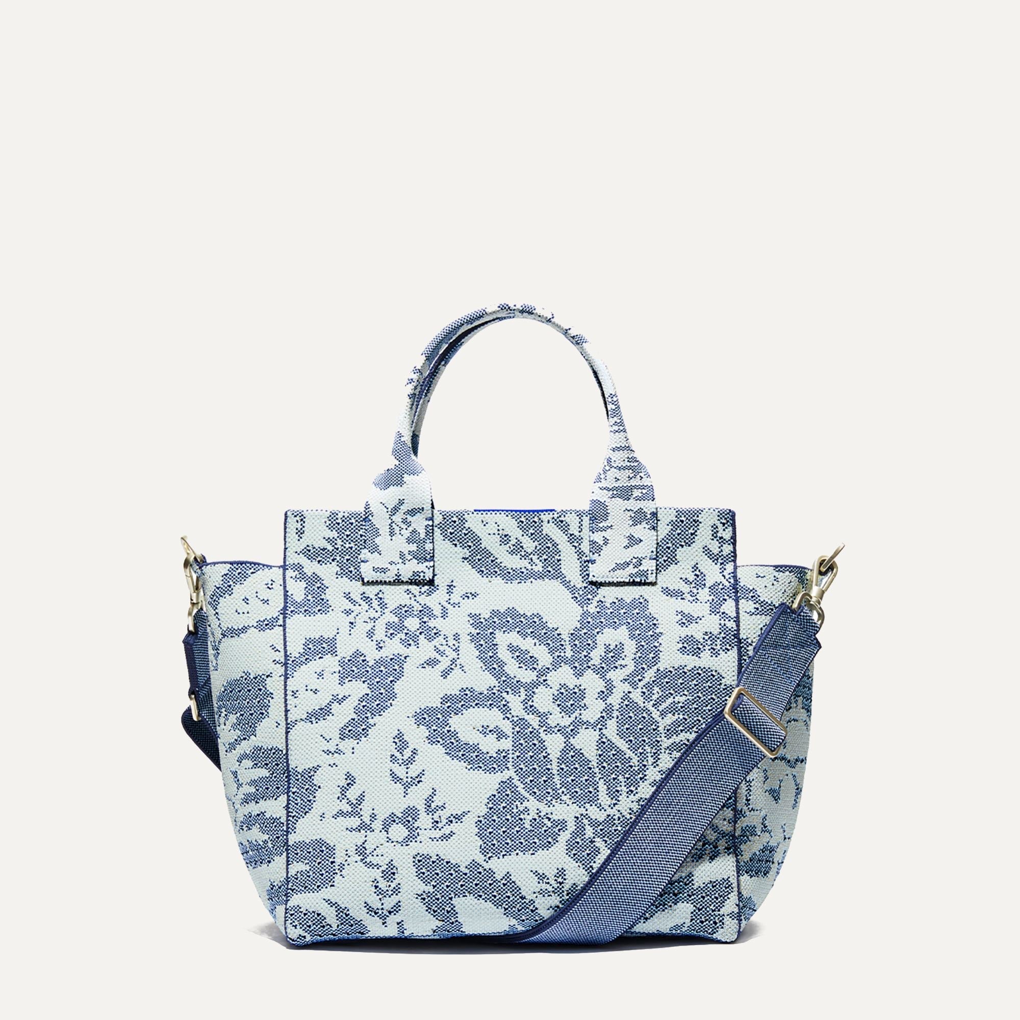 PLP |The Handbag in Jardin Blue shown from the front.