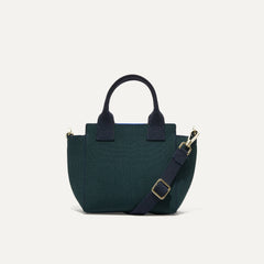 PLP |The Mini Handbag in Cedar Herringbone shown from the front.