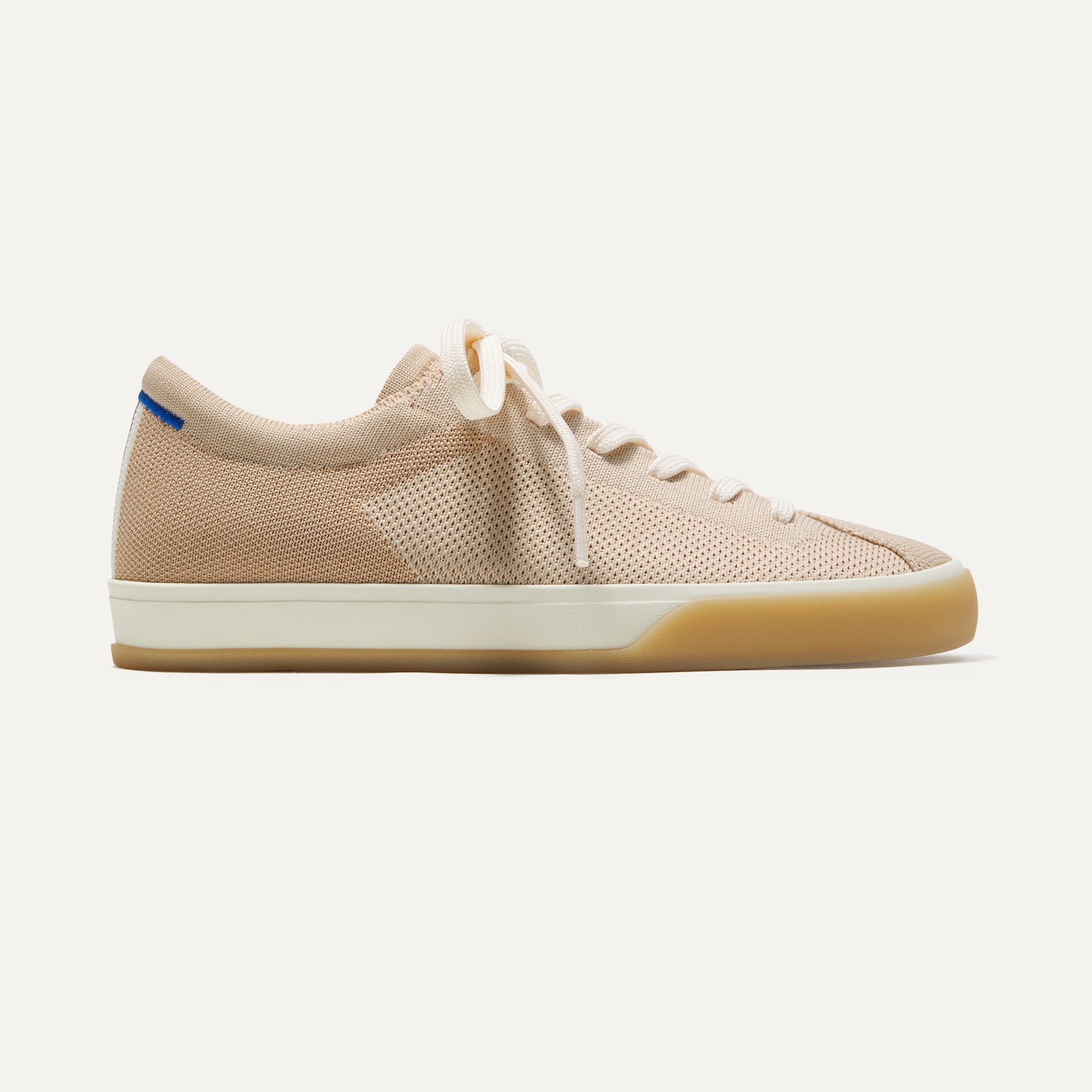 The Lace Up in Biscuit shown from the side. 