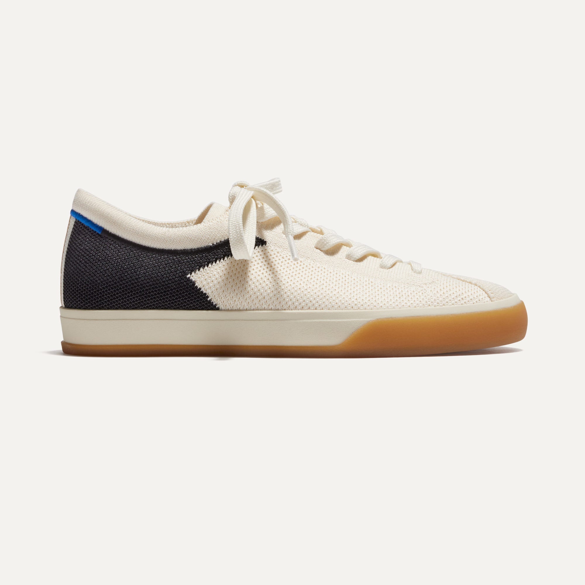 The Lace Up Sneaker in Lighthouse shown from the side. 