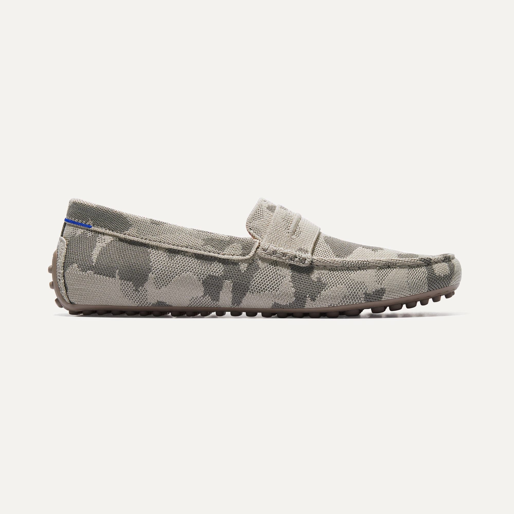 The Driving Loafer in Desert Camo shown from the side. 
