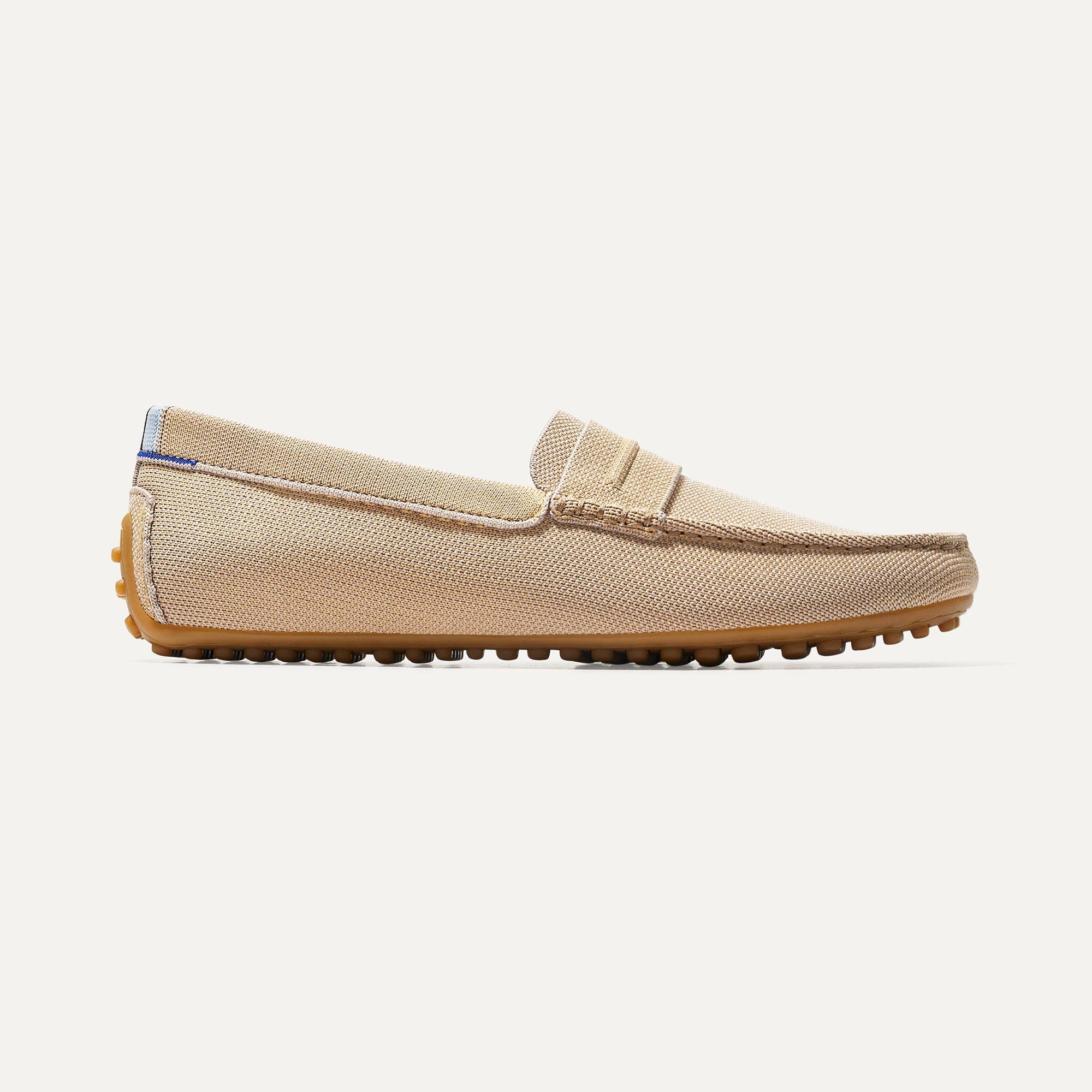 The Driving Loafer in Sand Trap shown from the side. 