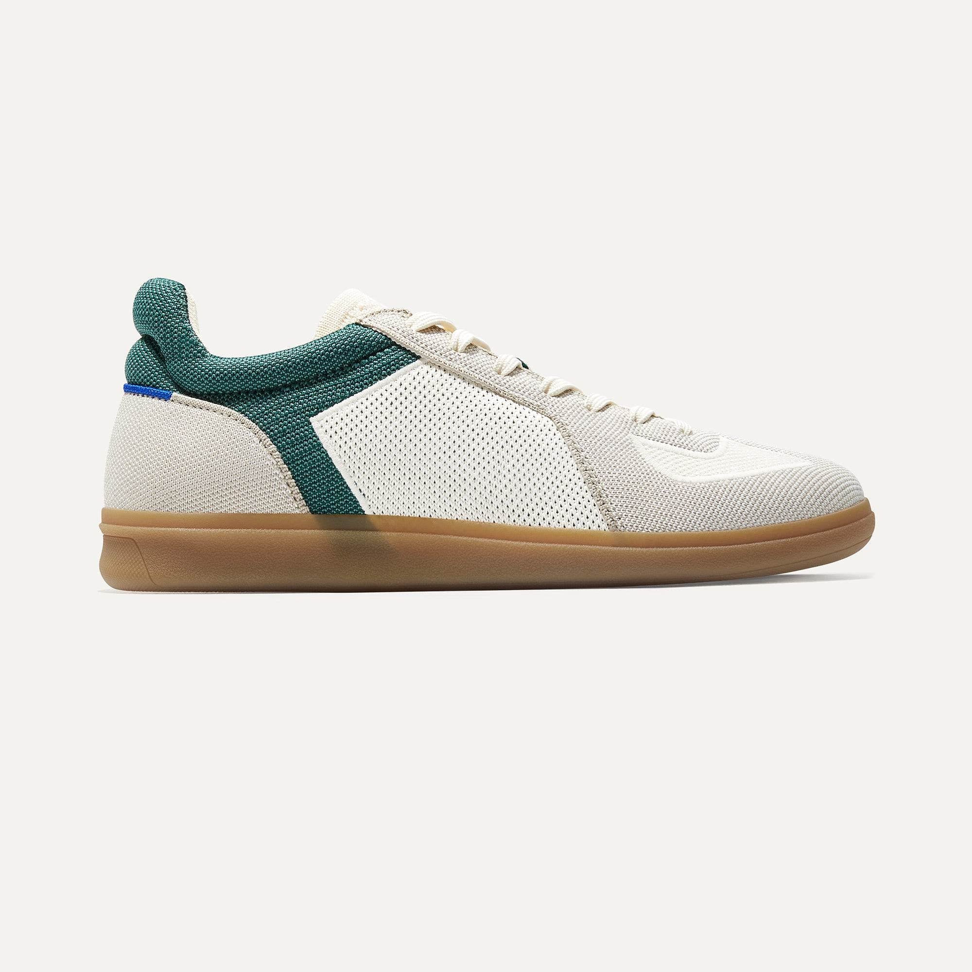 The RS01 Sneaker in hunter shown from the side.