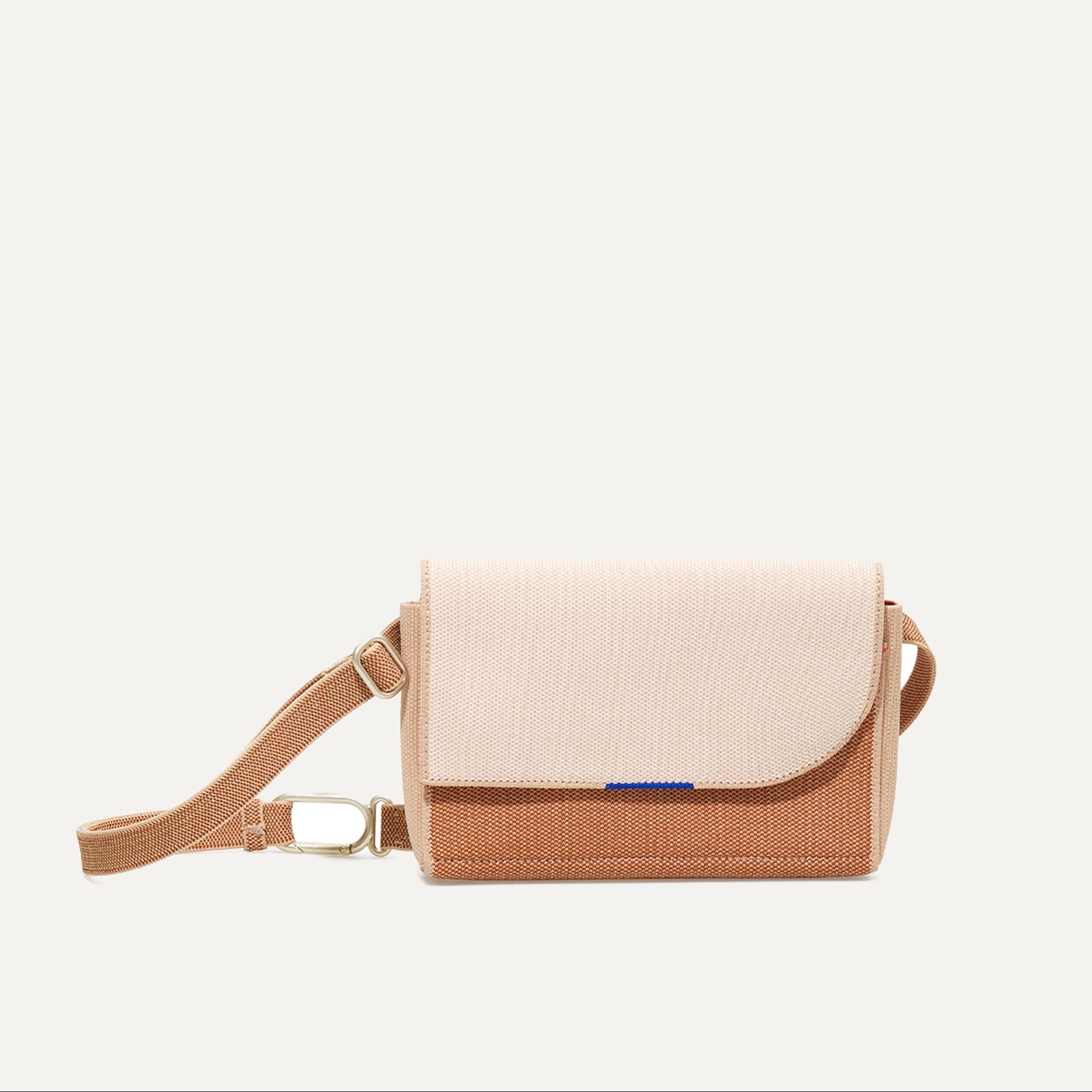 PLP | The Belt Bag in Biscotti Brown shown from the front.