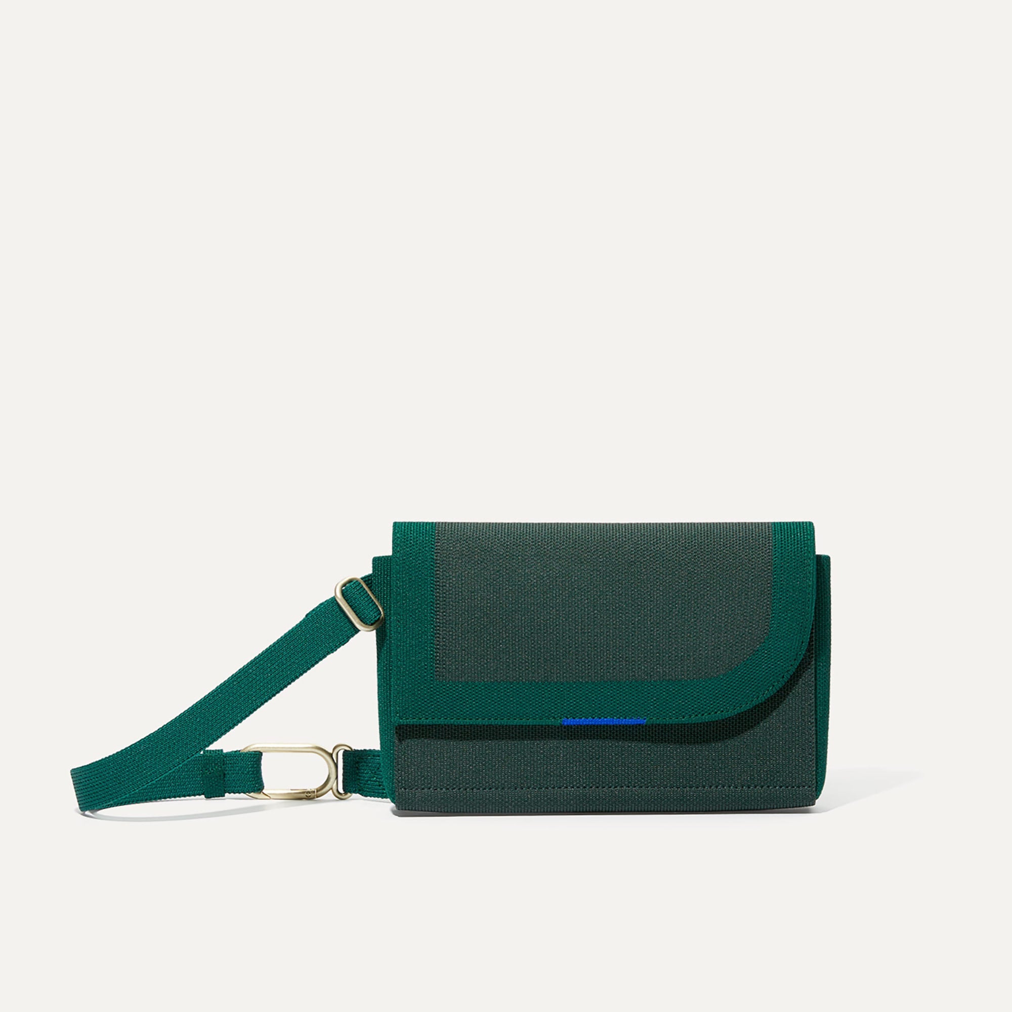 PLP |The Belt Bag in Dark Juniper shown from the front.