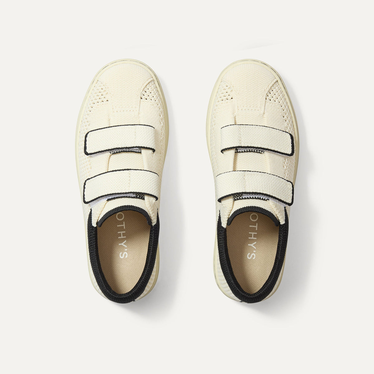 The Kids Strap Sneaker in Chess Open-Knit shown from the top. 