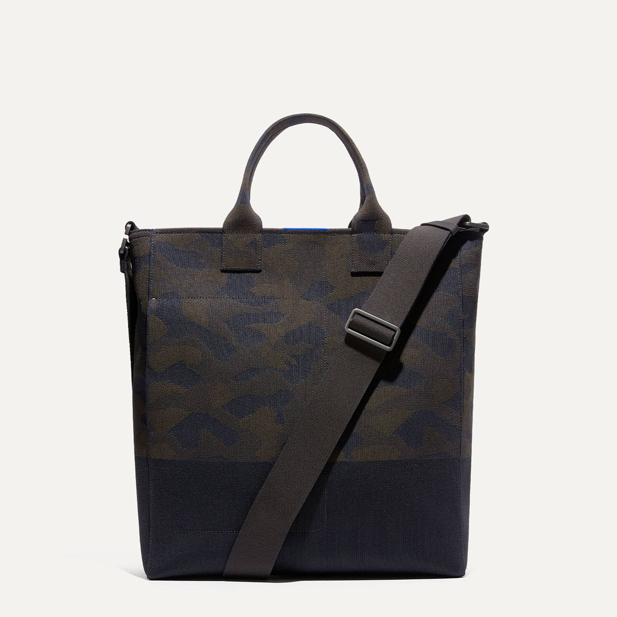 PLP |The Carryall in Woodland Camo shown from the front.