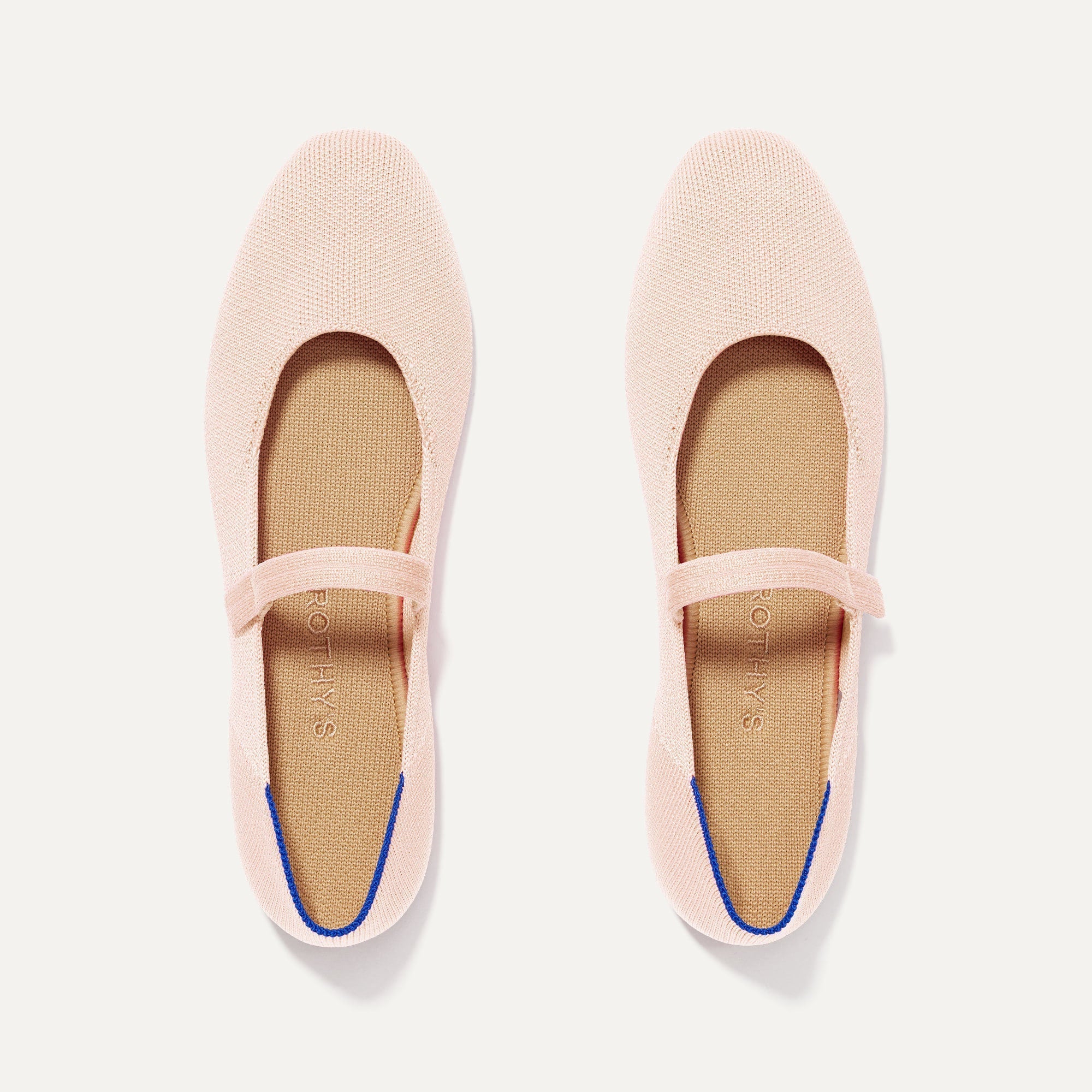 The Square Mary Jane in Bubbly Pink shown from the top. 