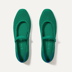 The Square Mary Jane in Clover Mesh shown from the top. 