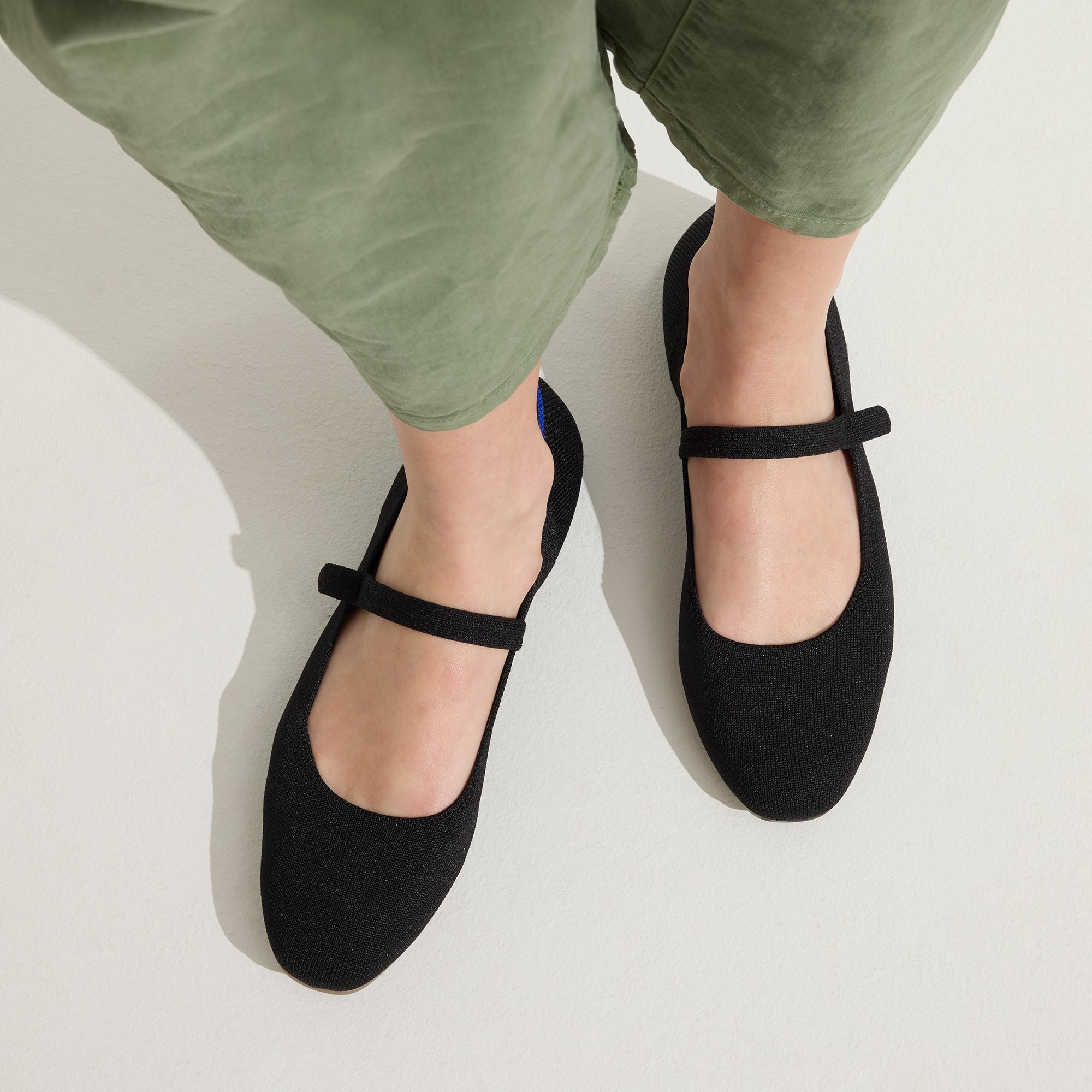 hover | Model wearing The Square Mary Jane in Black