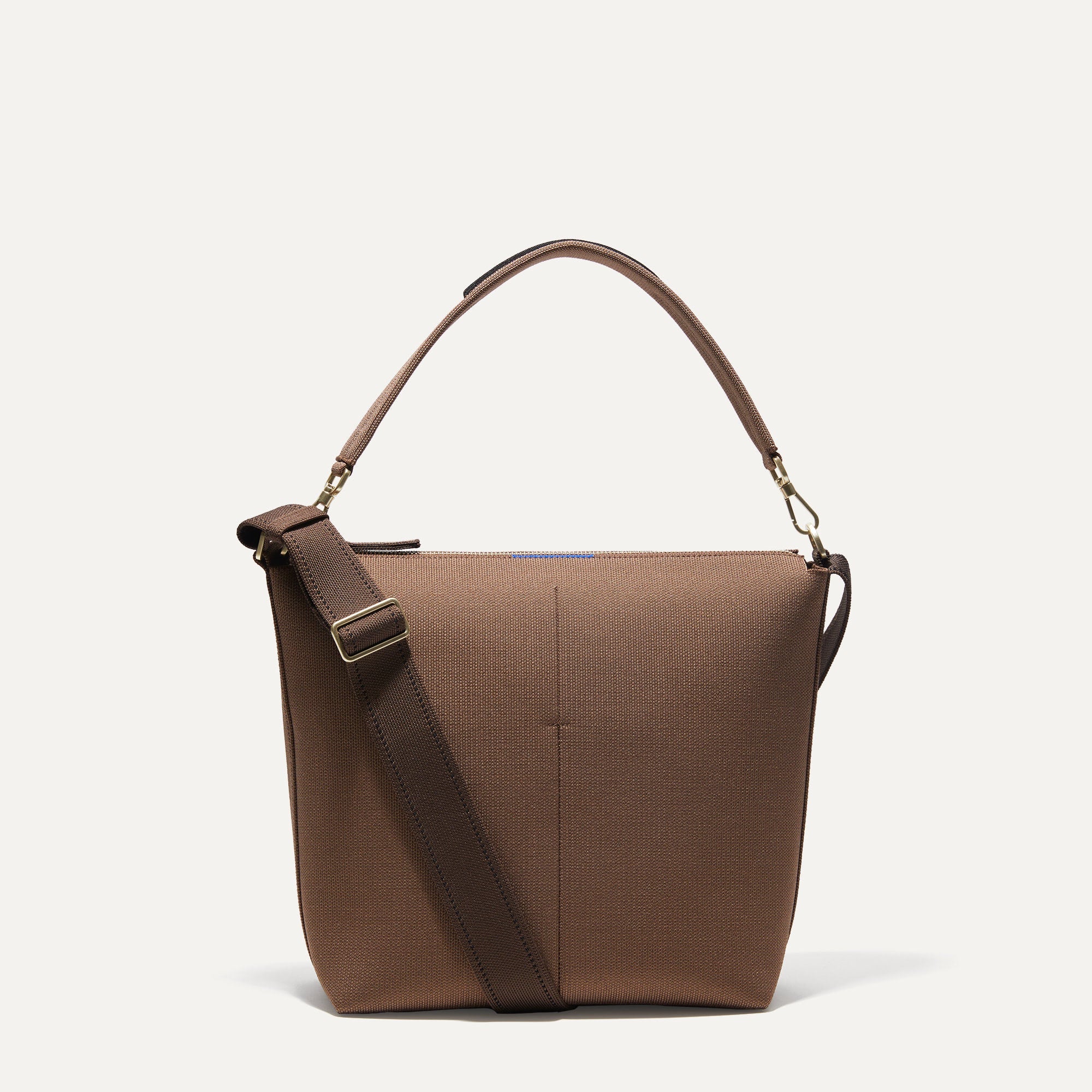 The Mini Zip Bucket in Rich Cocoa shown from the front. | PLP