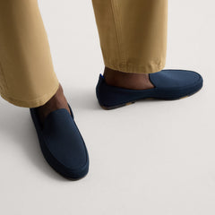 hover | Model wearing The Ravello Loafer in Navy.