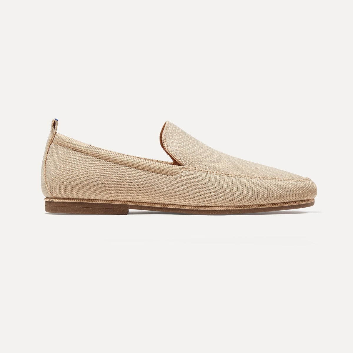 side | The Ravello Loafer in Sand shown from the side.
