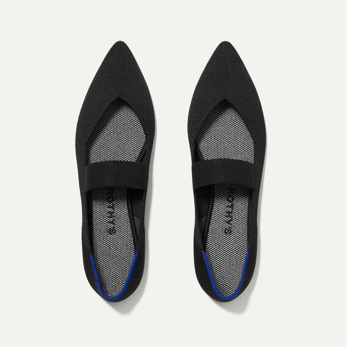 The Point Mary Jane in Black shown from the top. 