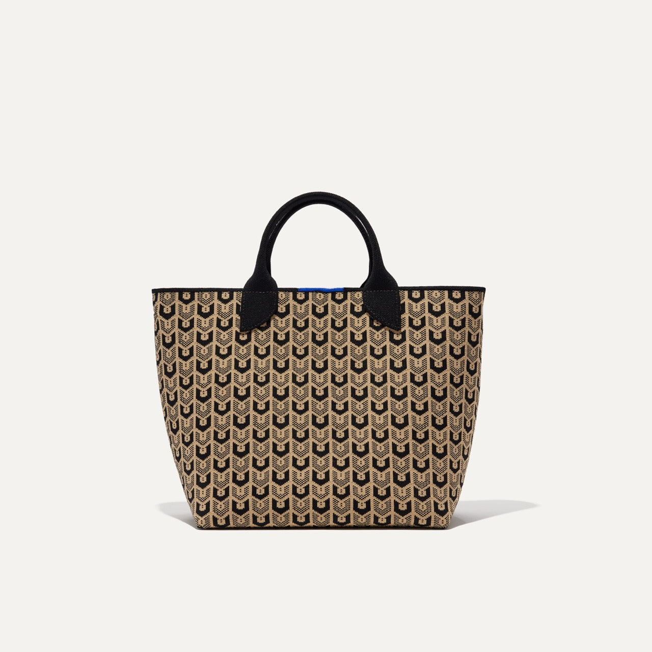 PLP |The Lightweight Petite Tote in Signature Brown, shown from the front.
