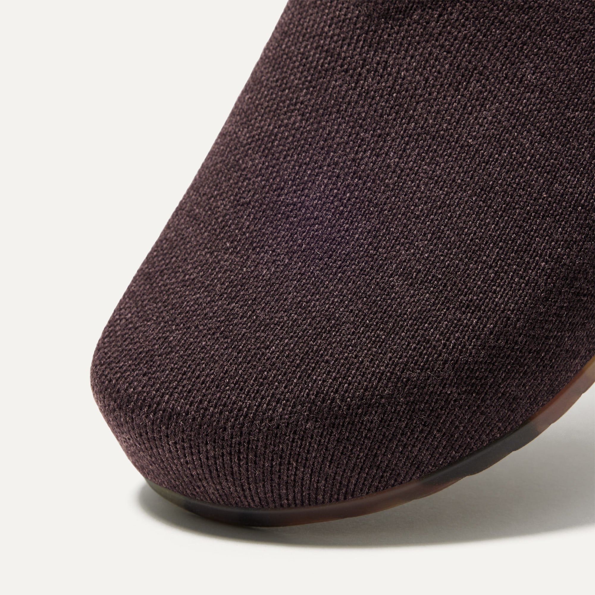 The toe and vamp of The Casual Clog, in diagonal view.