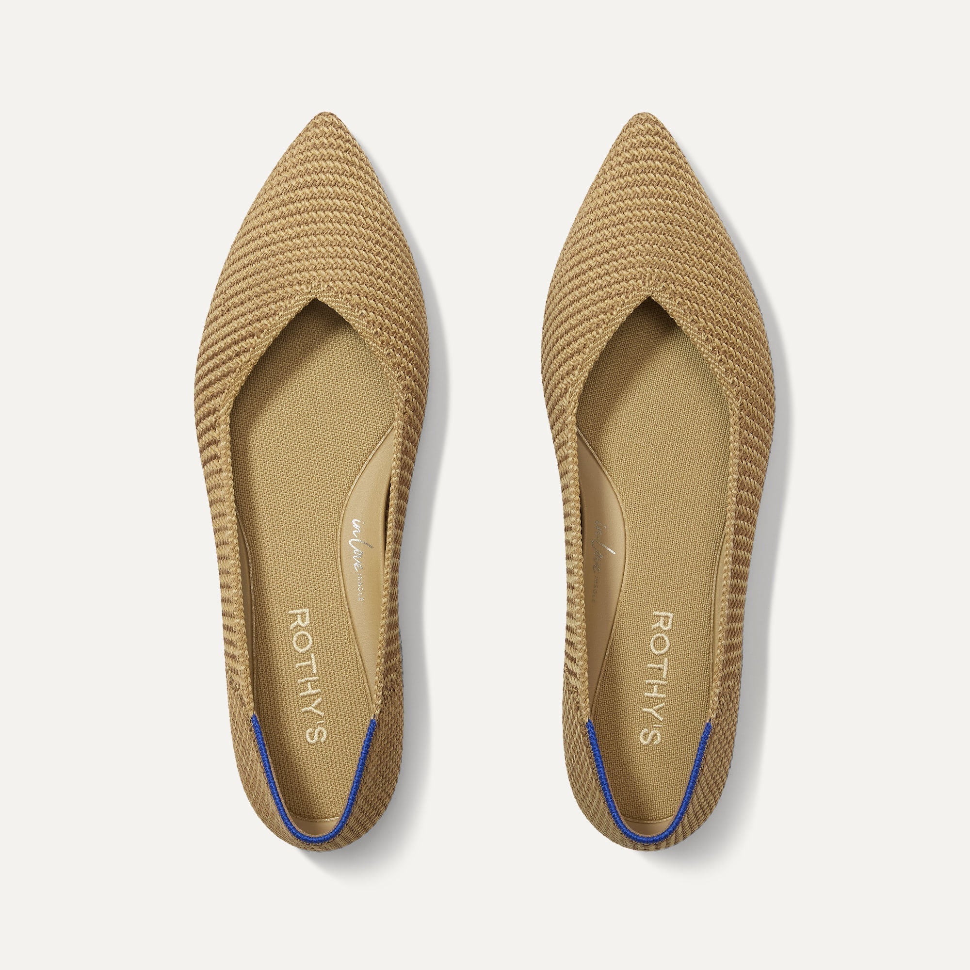 The Point II in Tan Woven shown from the top.