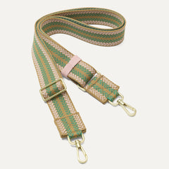 The Crossbody Strap in Earthy Chevron.