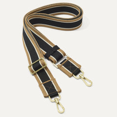 The Crossbody Strap in Khaki Stripe.