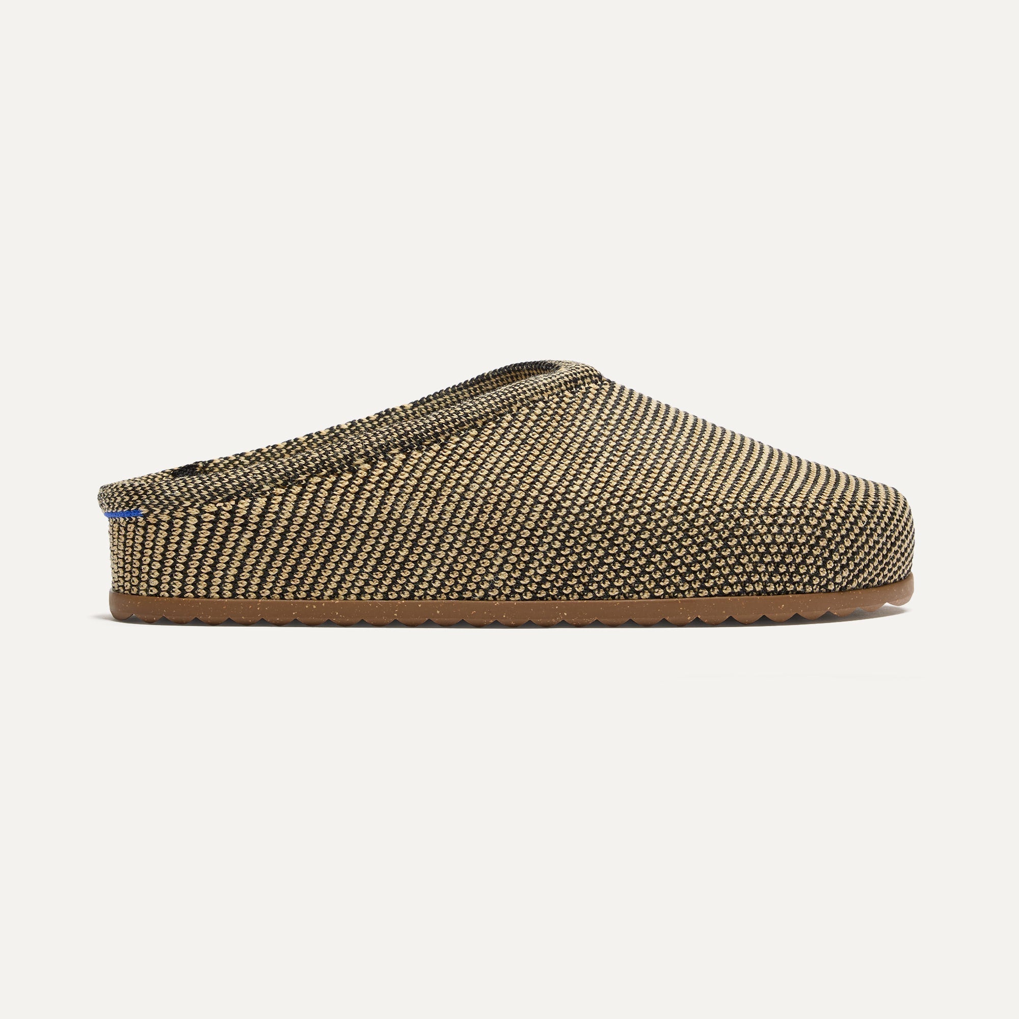 side | The Casual Clog in Toffee Raffia-Knit shown from the side.