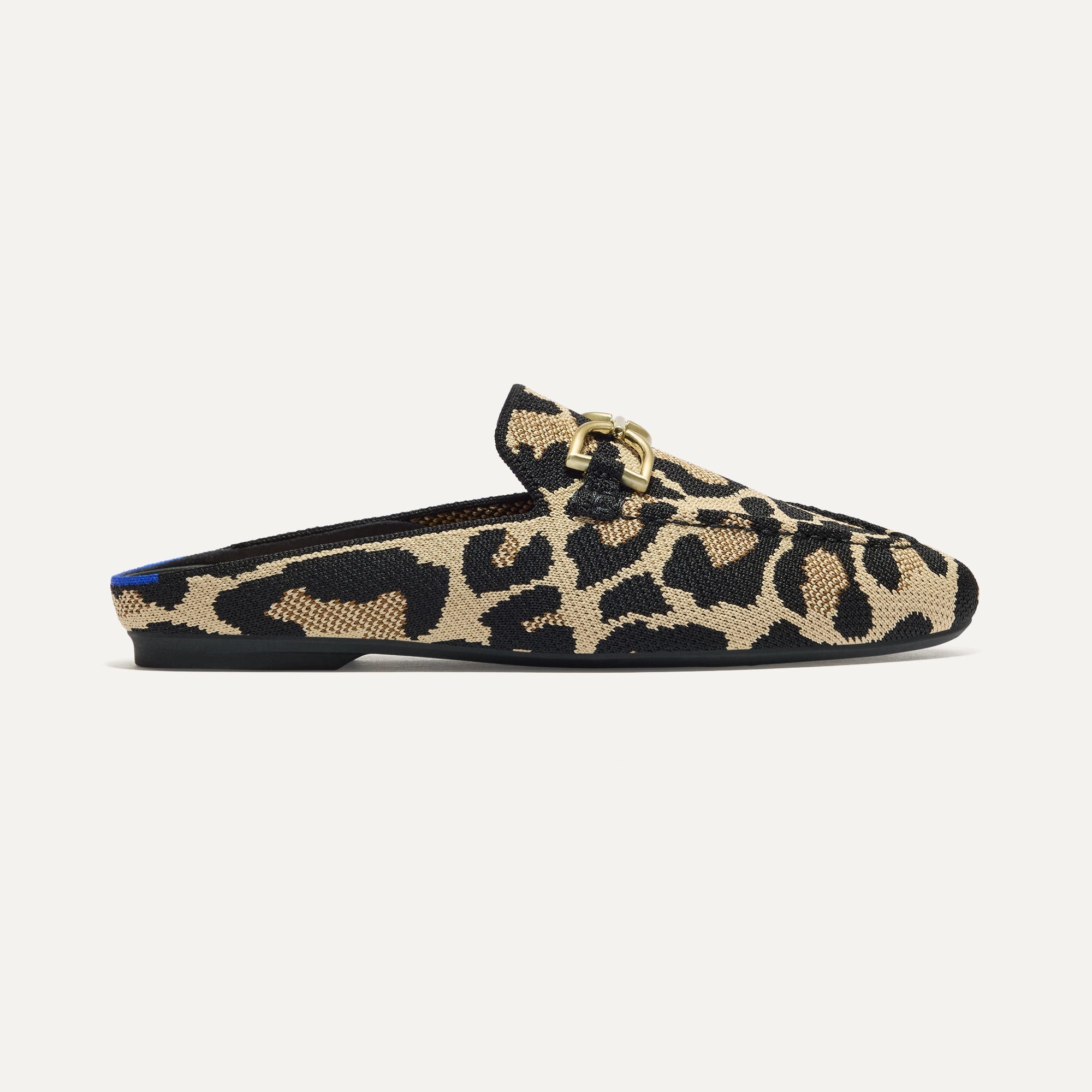 side | The Double Bit Loafer Mule in Desert Cat shown from the side.
