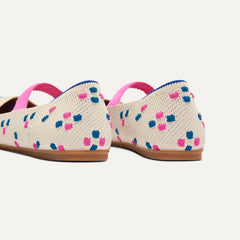 Close up of the heel of The Kids Mary Jane in Bubblegum Pop.