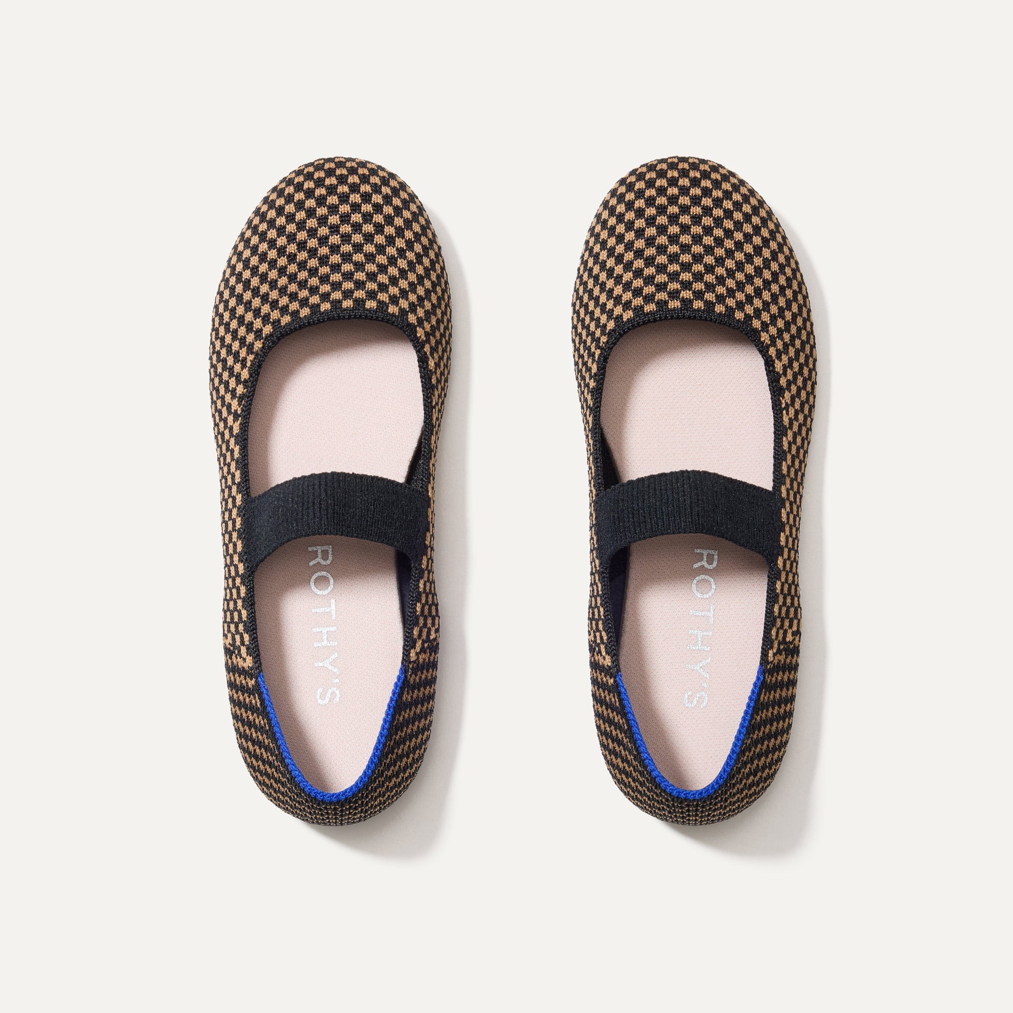 The Kids Mary Jane in Wren Micro Check shown from the top.