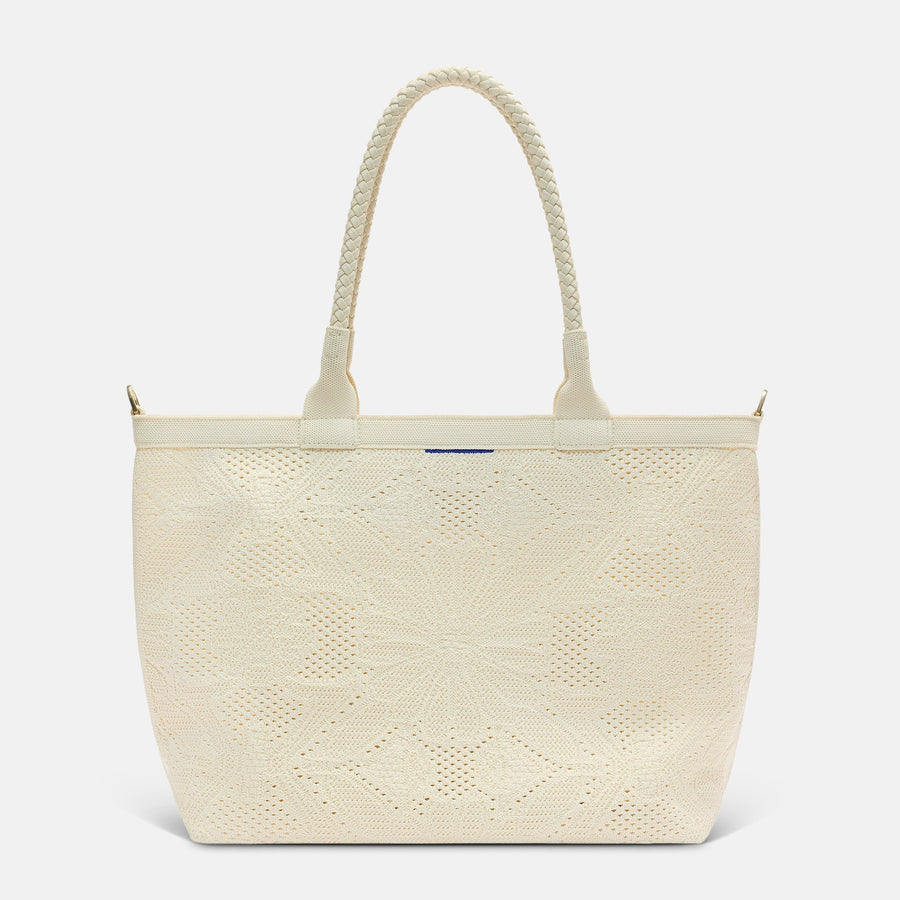 PLP |The Lightweight Zip Tote in Moonflower shown from the front.