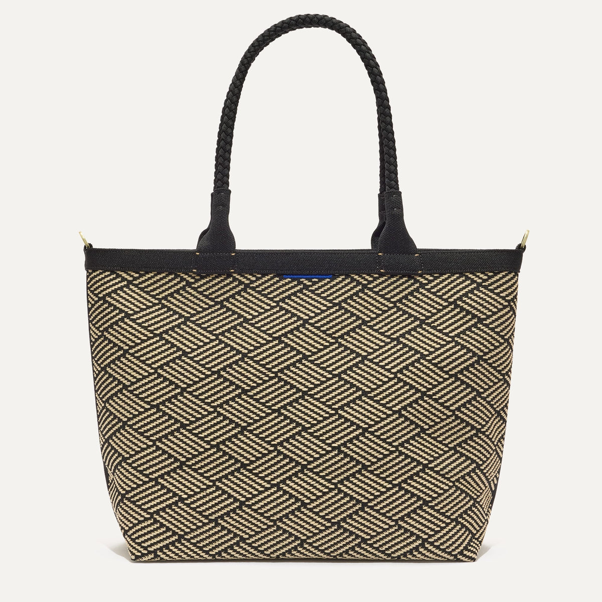 PLP |The Lightweight Zip Tote in Polar Zig Zag shown from the front.