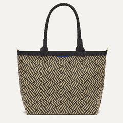 PLP |The Lightweight Zip Tote in Polar Zig Zag shown from the front.
