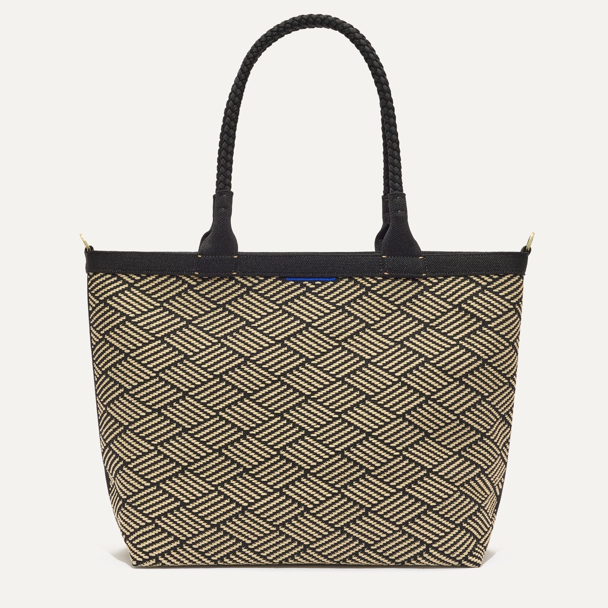 PLP |The Lightweight Zip Tote in Polar Zig Zag shown from the front.