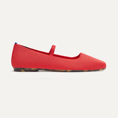 side | The Max Square Mary Jane in Red Hot shown from the side.