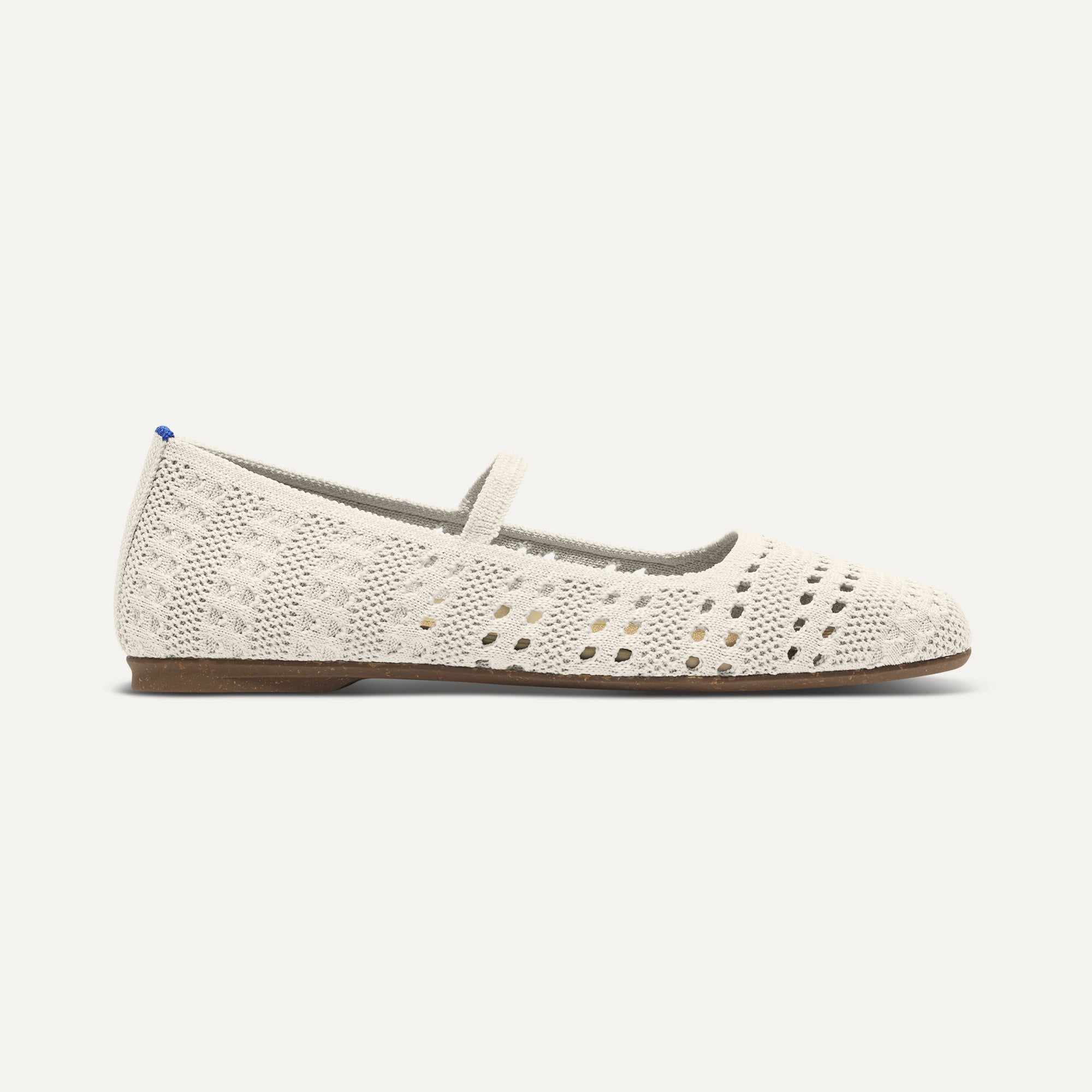 side | The Max Square Mary Jane in Sandy Crochet shown from the side.