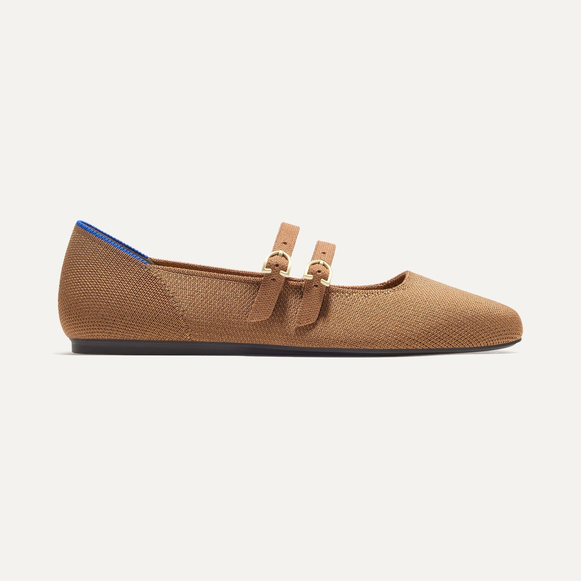 side | The Double Buckle Mary Jane in Java Chip shown from the side.