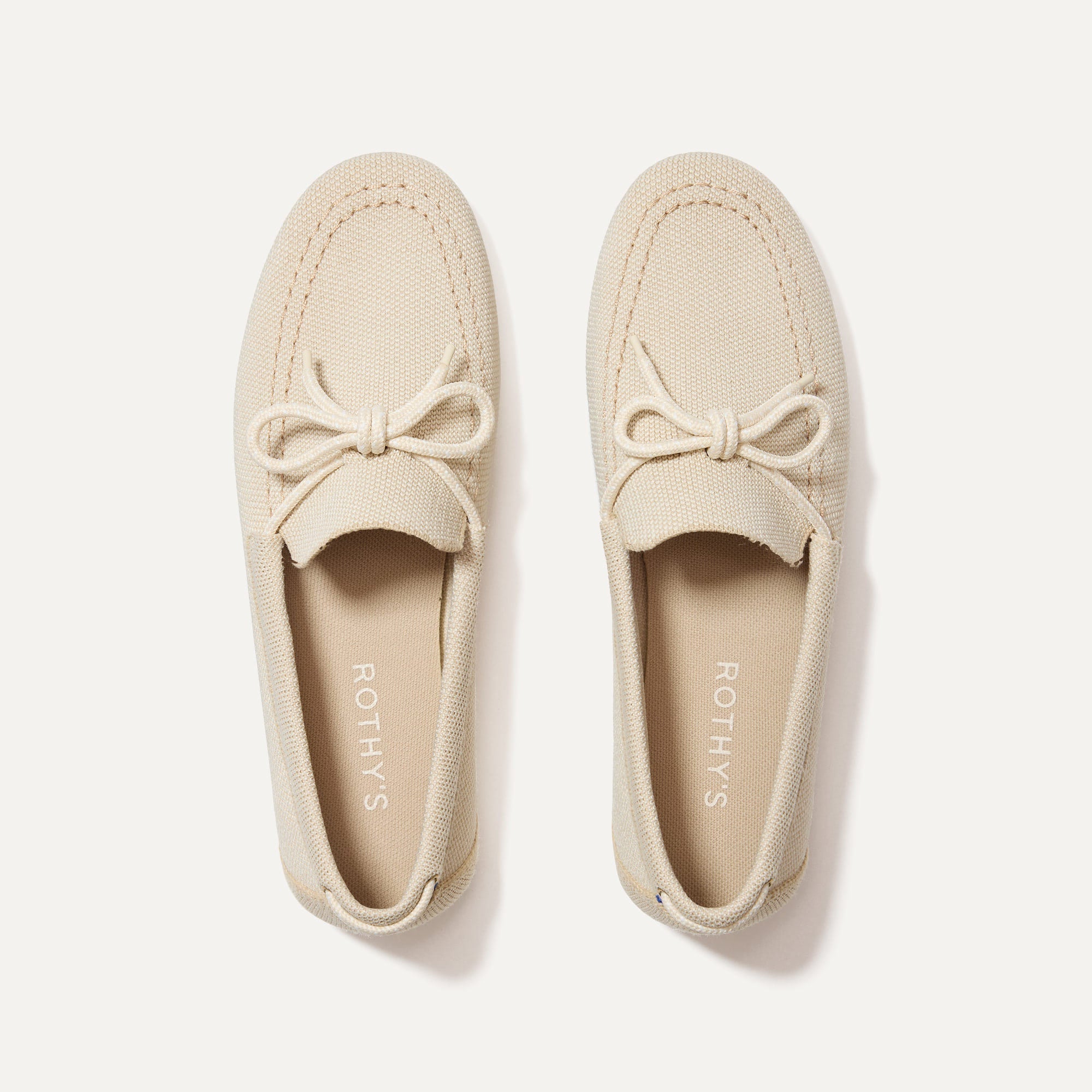 The Boat Shoe in Sea Foam shown from the top. 