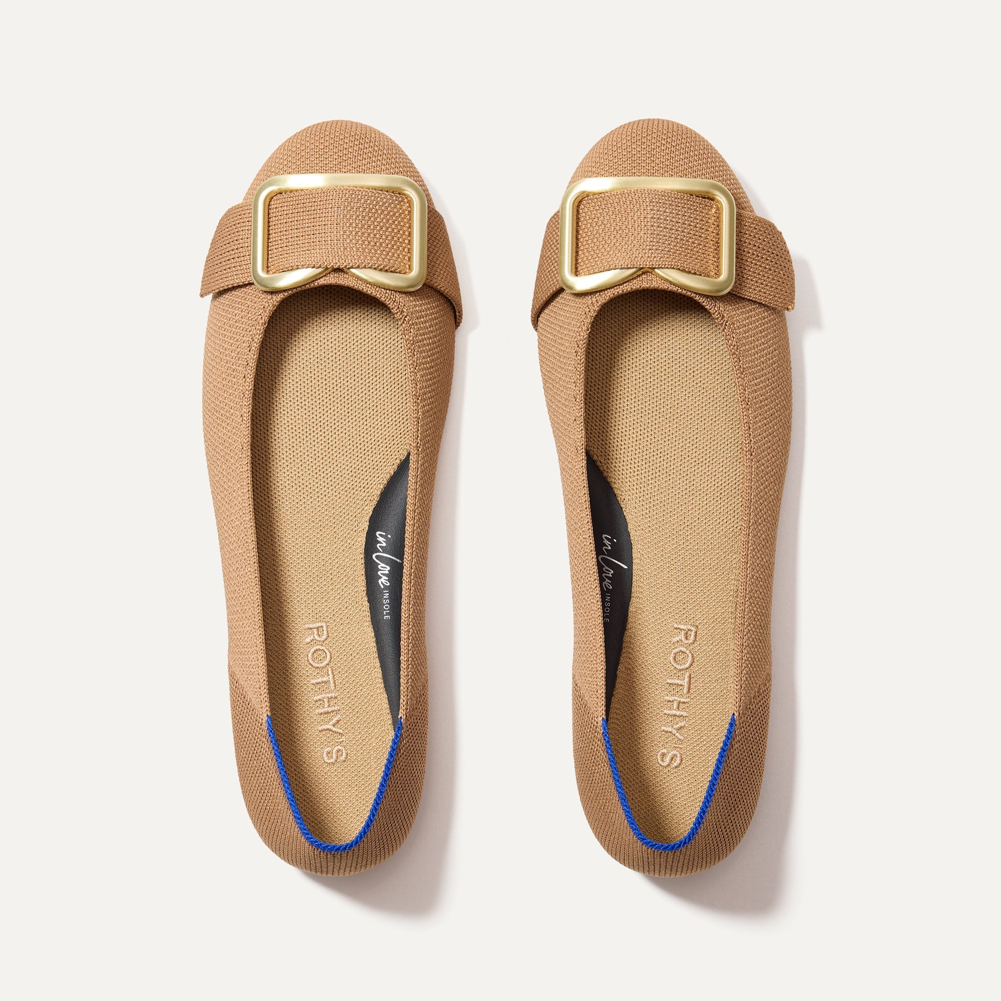 The Emblem Ballet Flat in Wren shown from the top. 