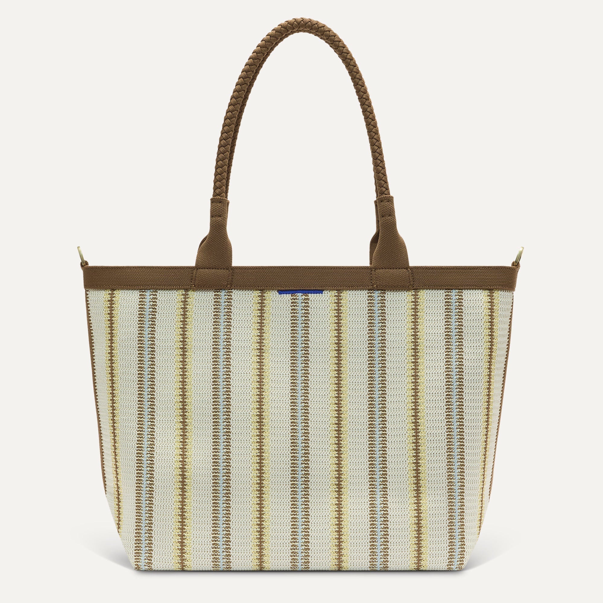 PDP |The Lightweight Zip Tote in Sunbeam Market Stripe shown from the front.
