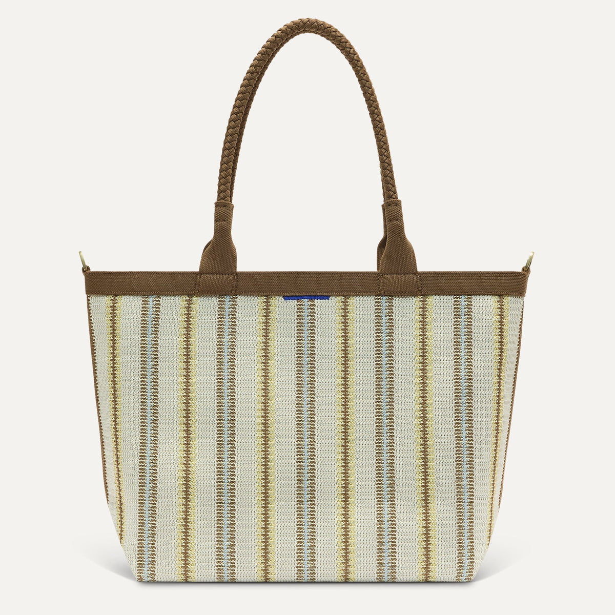 PDP |The Lightweight Zip Tote in Sunbeam Market Stripe shown from the front.