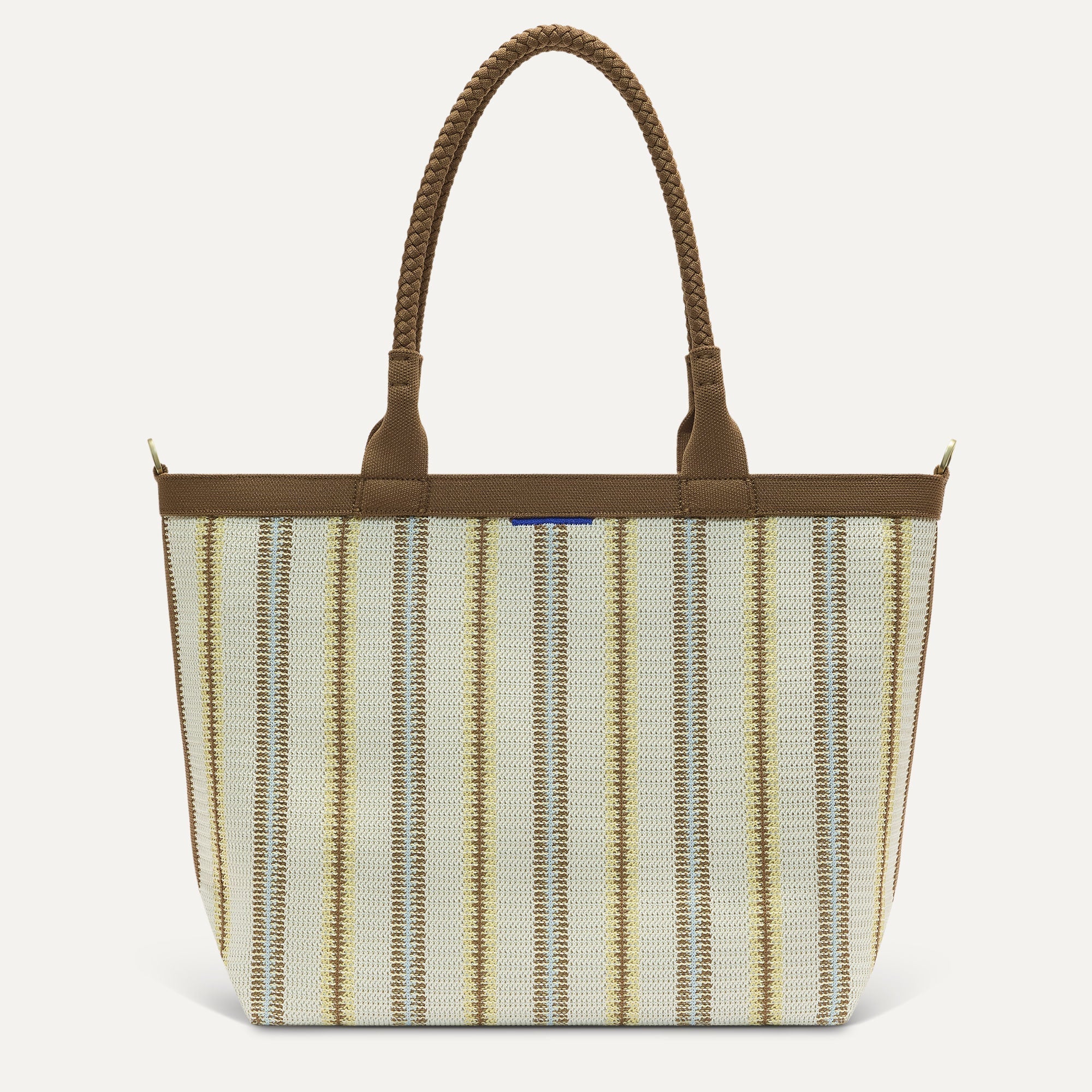 PLP |The Lightweight Zip Tote in Sunbeam Market Stripe shown from the front.