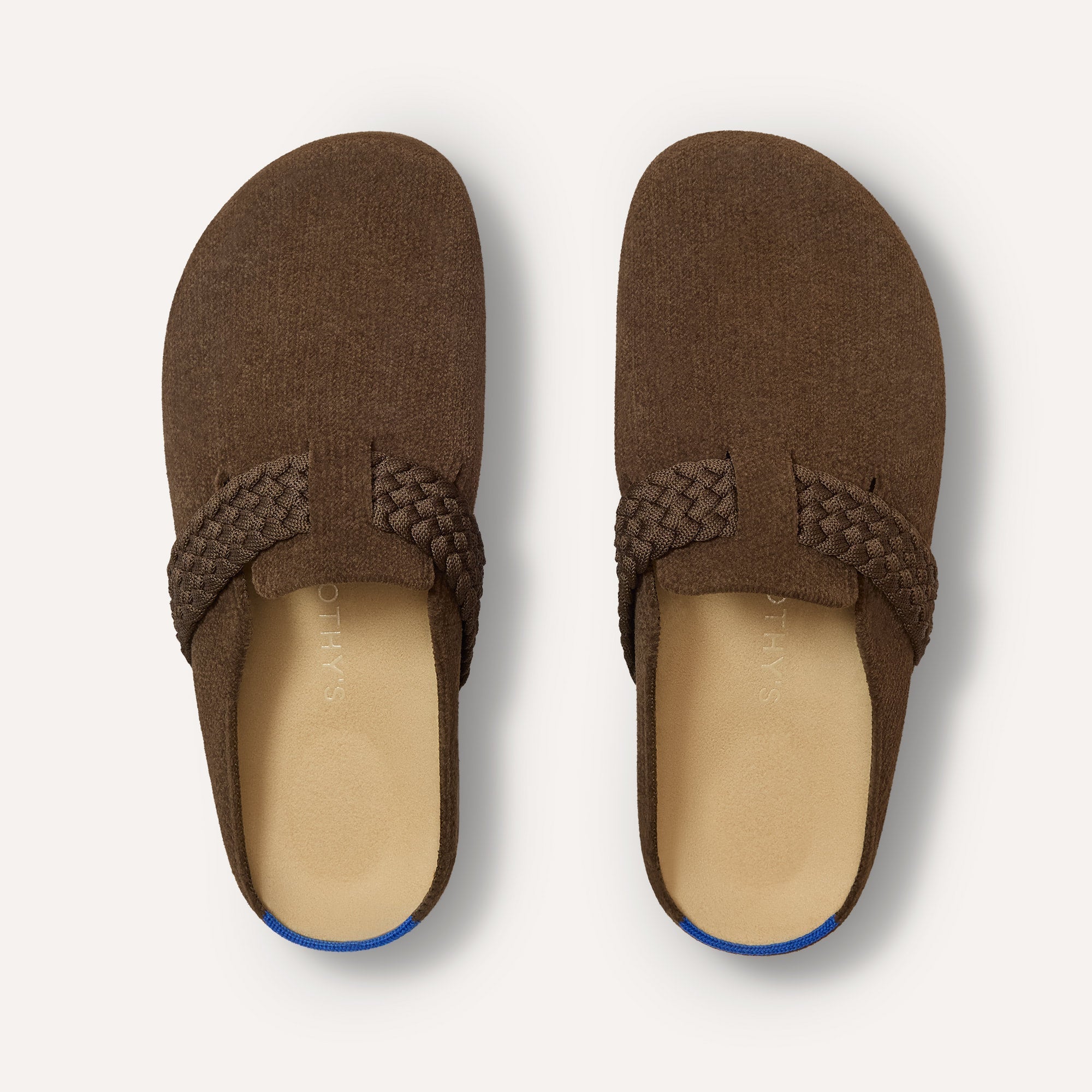 The Braid Clog in ReVelvet Bistro shown from the top. 