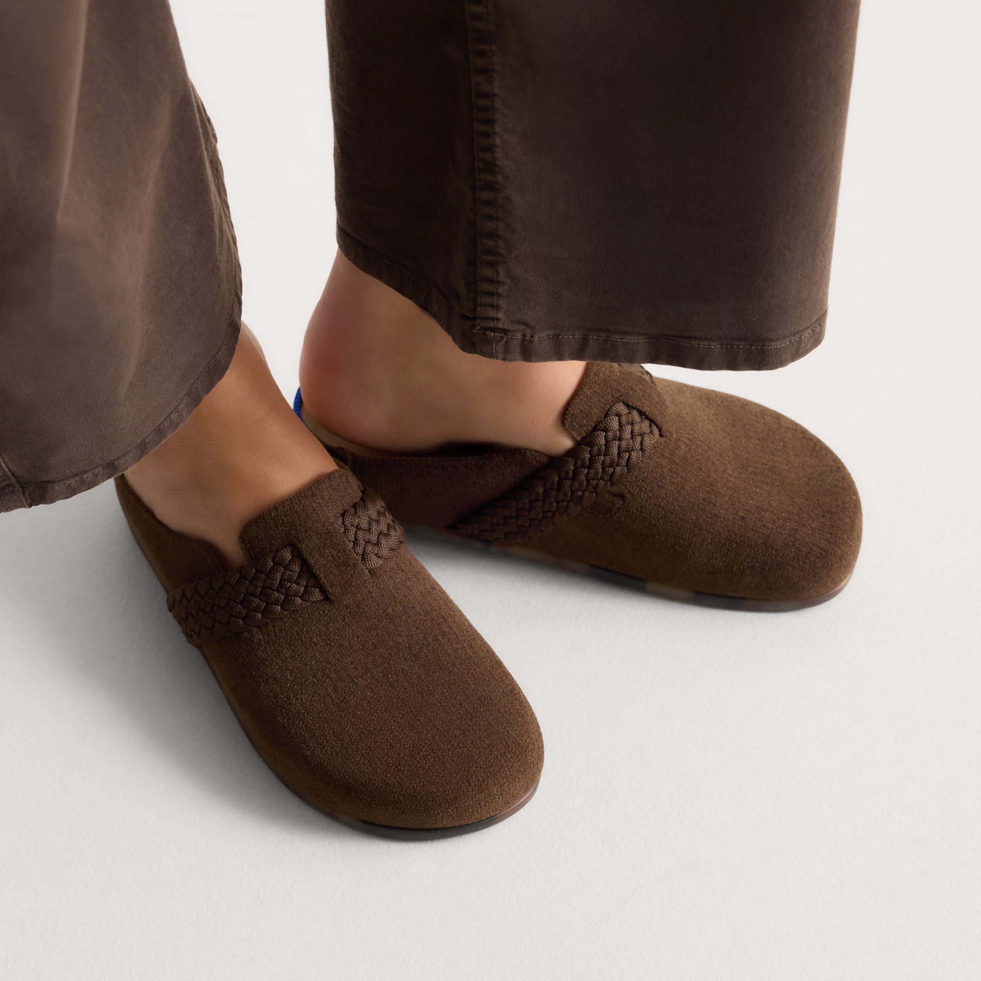 hover | Model wearing The Braid Clog in ReVelvet Bistro.