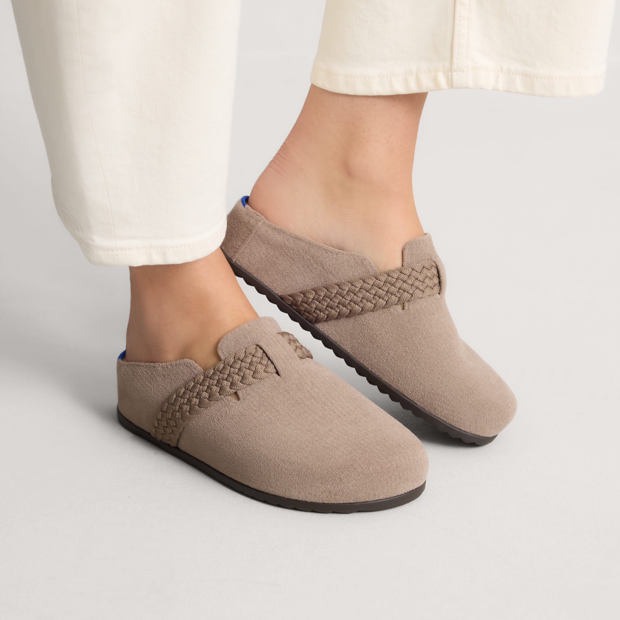 hover | Model wearing The Braid Clog in ReVelvet Sparrow.