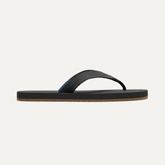 The Men's Flip Flop in Black shown from the side.