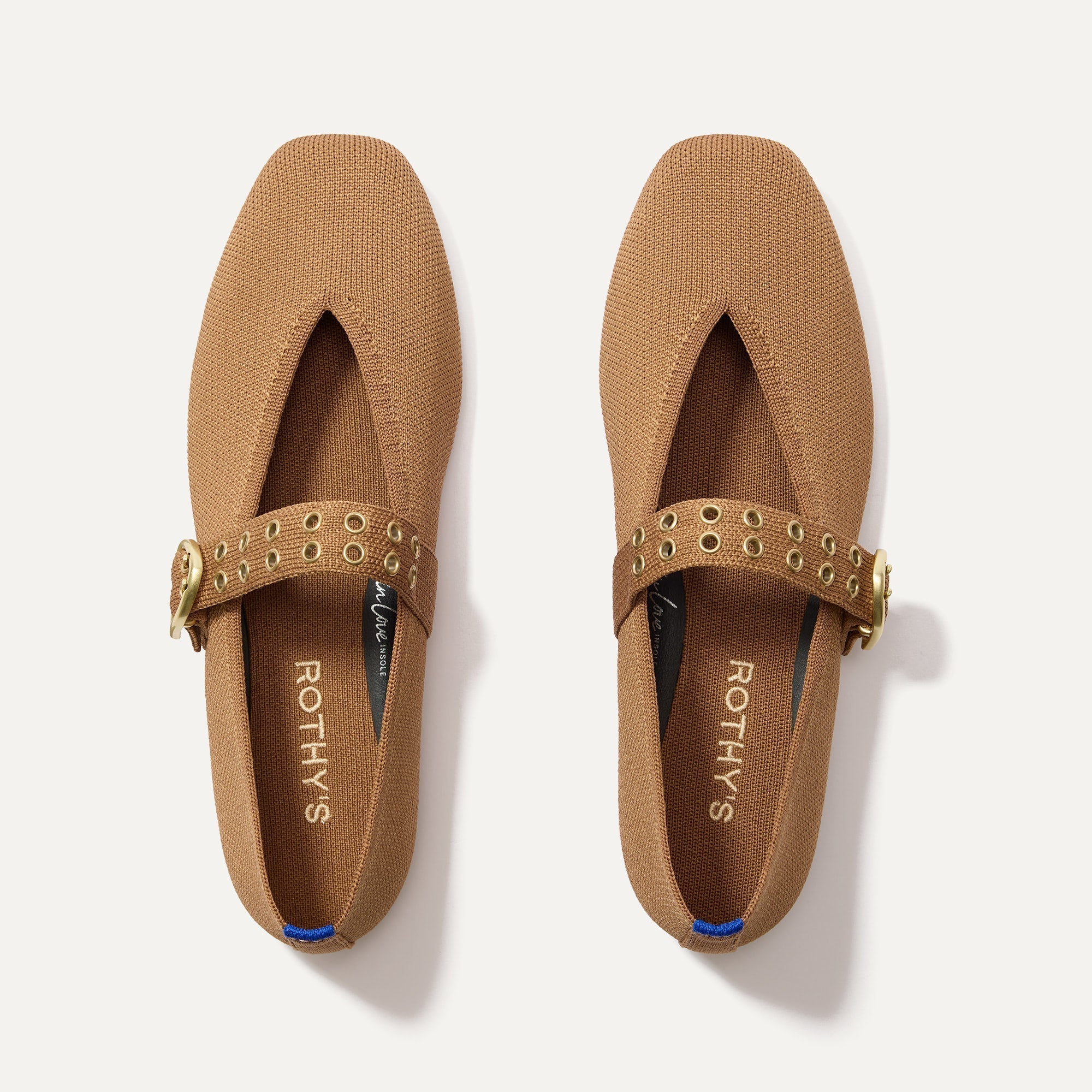 The Max Buckle Mary Jane in Java Chip shown from the top.