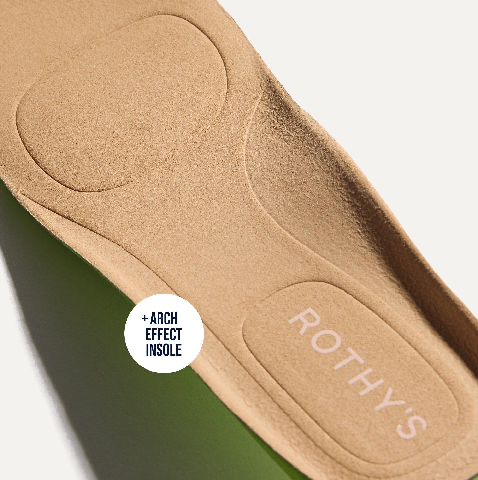 Close up of the Arch Effect Insole on The Daily Driver in Portobello. 